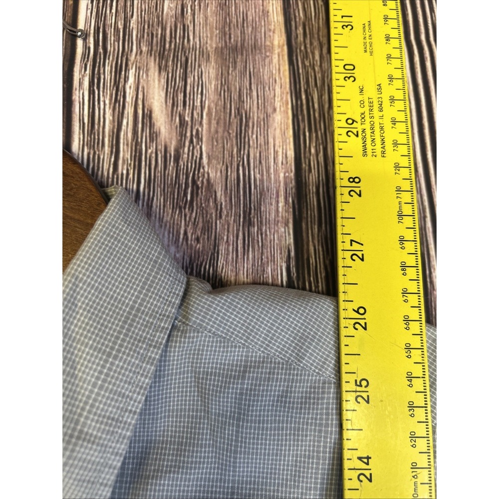 Billy Reid Shirt Gray Plaid Lightweight Cotton Long Sleeve Button Up Mens Medium - Picture 4 of 9